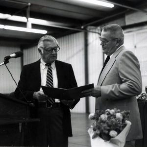 00-00-1980 Paul Fritsch presents John Ramsey with Goodyear Cooperator of Year Award-0001