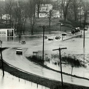 01-30-1968 High waters at State Routes 13 & 96 north of Mansfield, News Journal Photo by Marguerite Miller-website