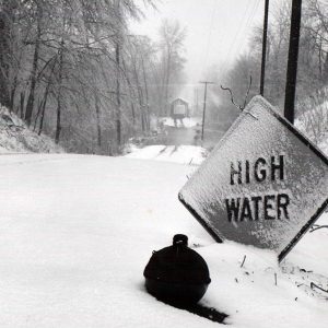 03-10-1964 Rome South Bridge looking North-usual spring flood on the Black Fork-photo by R.Mills-website