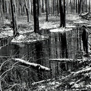 04-02-1972 Tod Mills shown with depressional soil at the Mrs.Fern Farm in Ashland Co near Geneva-website