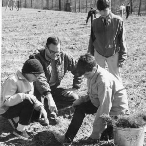 04-08-1967 Jeff Green, A.J. Ramsey, Tom Kline, Rick Kline (standing) at Camp Avery Hand-Photo by Robert Mills