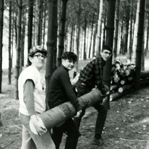 04-08-1967 Scouts Dan Hill, Chuck Hicks & David Mills (Troop 102) at work in T.S.I. at Camp Avery Hand-Website