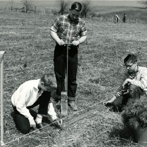 04-10-1965 Boy Scout Field Day. L-R. Russ Haft, Denny Paulo, Dean Wharton, Troop 102-Ashland-Website