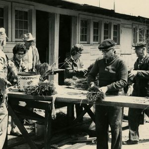 04-22-1965 Assembly of wildlife packets. C.Jones, N.Bardell, D.Swigart, Mrs. F. Swank,C.McGrew, E.Hetrick-website