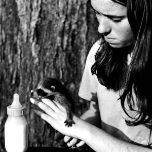 04-26-1970 Joy Bishop with young racoon-website