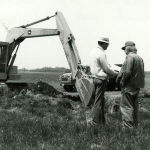 05-00-1980 Hydraulic hoe begins construction on Shroeder water control structure-website