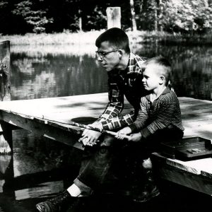 05-31-1965 Tom & Tod Mills fishing at Ed Kramer Pond-0001