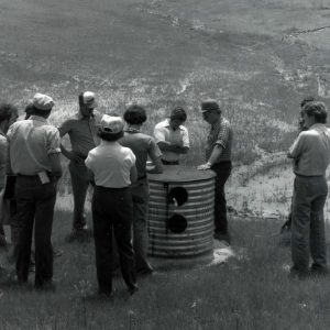 06-08-1981 Co.Commissioners & Ag Leaders look over a sediment&storm water retention basin in Lexington-0001