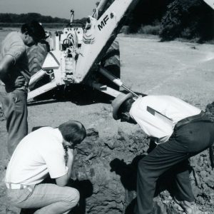 07-21-1975 Charles Pscholka,village worker,Dean Swigart. pond site investigation at Lexington Park-website