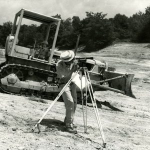 07-28-1976 Wm R Brinker Farm -3 Agriculture people. Brad Ranshaw dozer with Dean Swigart as he checked final construction details-website