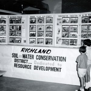 07-30-1963 Area 6 Meet SWCD Supervisors Rural Life Center L-R Bonnie & Laura Mills-0001