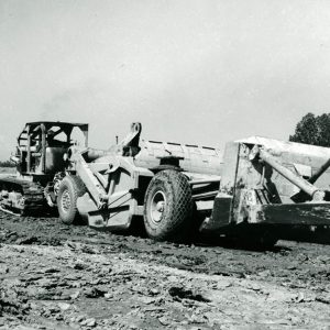 09-20-1968 Slessman Brothers equipment at work constructing late at Maurice Cook Farm-website