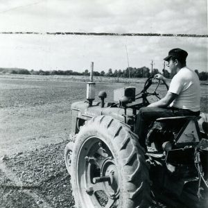 09-26-1966 Deloin Rader shown as he crosses a newly seeded grassed waterway-website