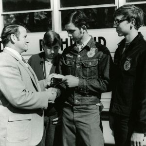 10-06-1971 20th L.J. Award to winners from William Warehouse(L), Jim Baily,(2), Richard Newmeyer (3),Stewart Sherrick (1) at Robt McConkie Farm-Website