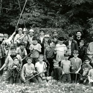 10-11-1969 Group of boys with saws. Adults- Dick Steel,Jack Smill, Frank Fish, Bill Lukou, Geo. Aldous-Website