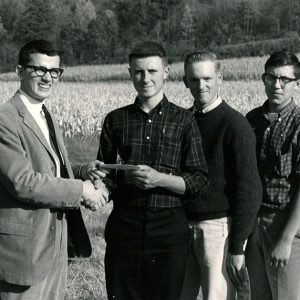 10-15-1963 12th L.J contest high individuals. Wes Volz,1st Nat Bank withTom Cook (Shelby) Bill Dake (Union) Ed Hicks (Clear Fork)-Website