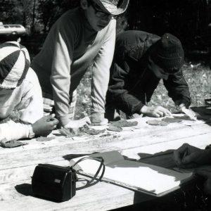 10-17-1970 Forest Leaf Identification. Bill Brooke, Dave Perl,Norm Phalor,Ed Brado,Adult-0001