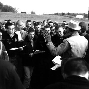 10-19-1964 Jim Day Farm Mt. Zion Rd Mills giving test instructions-Website