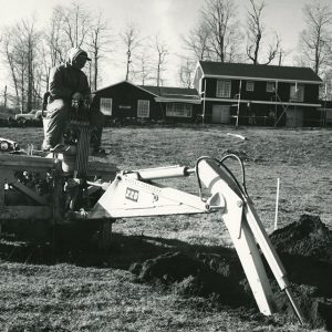 12-22-1965 Richard Getz, contractor, at George Freund Farm. Soil test investigation for a pond-website