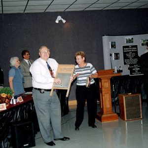 2000 Annual Meeting Sheriff Jon Stierhoff,Shelby Mayor Doris Berglon, Co Commissioner Dade Swartz-website