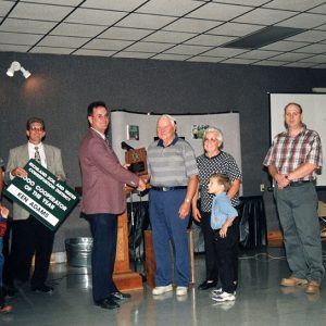 2000 Cooperator of Year. Charles Winger,Dale Hulit presents to Kent Adams#1-website