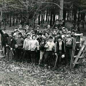 4-22-1972 Scouts of Troop 121 complete Timber Stand Improvement Project at Camp Avery Hand #1-Website