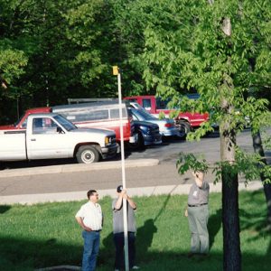 OSU Mansfield. Tim Brandt teaching students how to survey#15-website