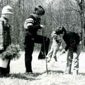 Students Mark Ahles,Chris Perrin, David Devins & Joe Stahl planting trees-0001
