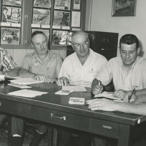 Supervisors L to R Tom Kranz,Richard Lehnhart,Leo Fair,Dale Cook, Freeman Swank as they completed plans for 1971-website