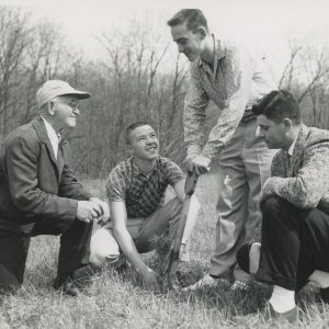 Tree planting. Four unidentified males-0001