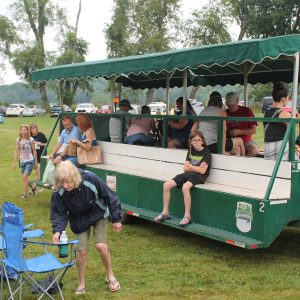 Wagon ride with visitors 3