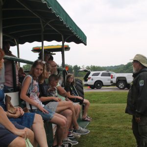 Wagon ride with visitors 6