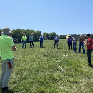 Eisenhauers, Carri J, Christine G, Pasture Weed ID