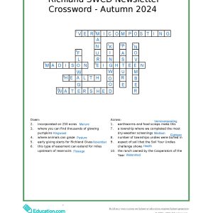 Autumn 2024 Crossword Answers