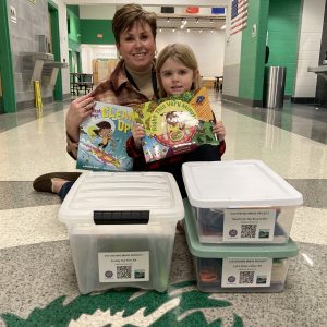 Education Kit Photo Butler Elementary Principal Nickoli, Libby with peschool student