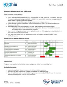 H2Ohio – WLEB-Manure Incorp & Utilization-Work Plan- 3.3.25