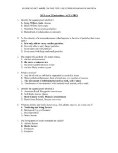 2025 Aquatics Test_ANSWER KEY