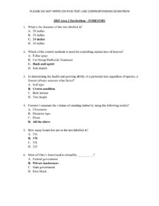 2025 Forestry Test_ANSWER KEY