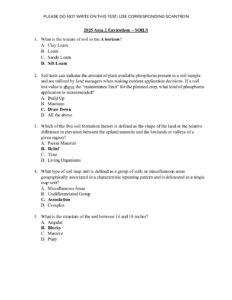 2025 Soils Test_ANSWER KEY