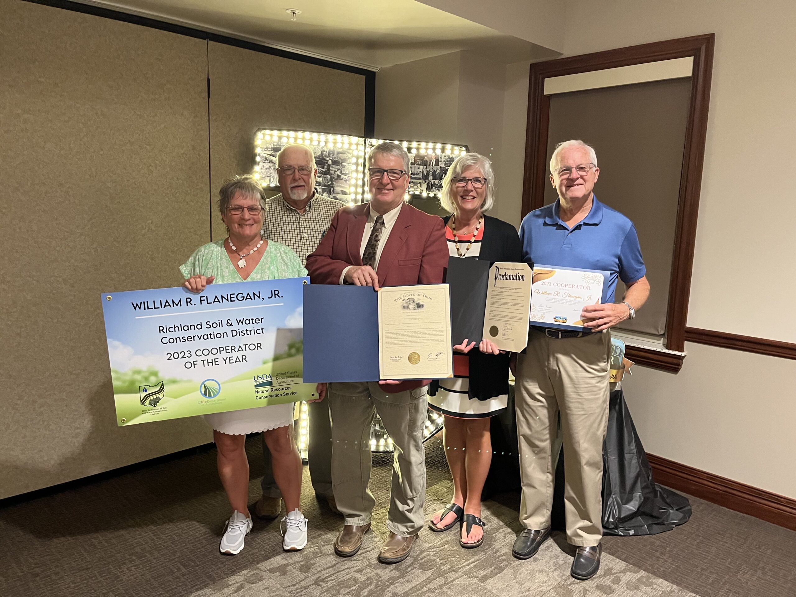 2023 Flanegan, Bill Cooperator of Year with other NP Volunteers