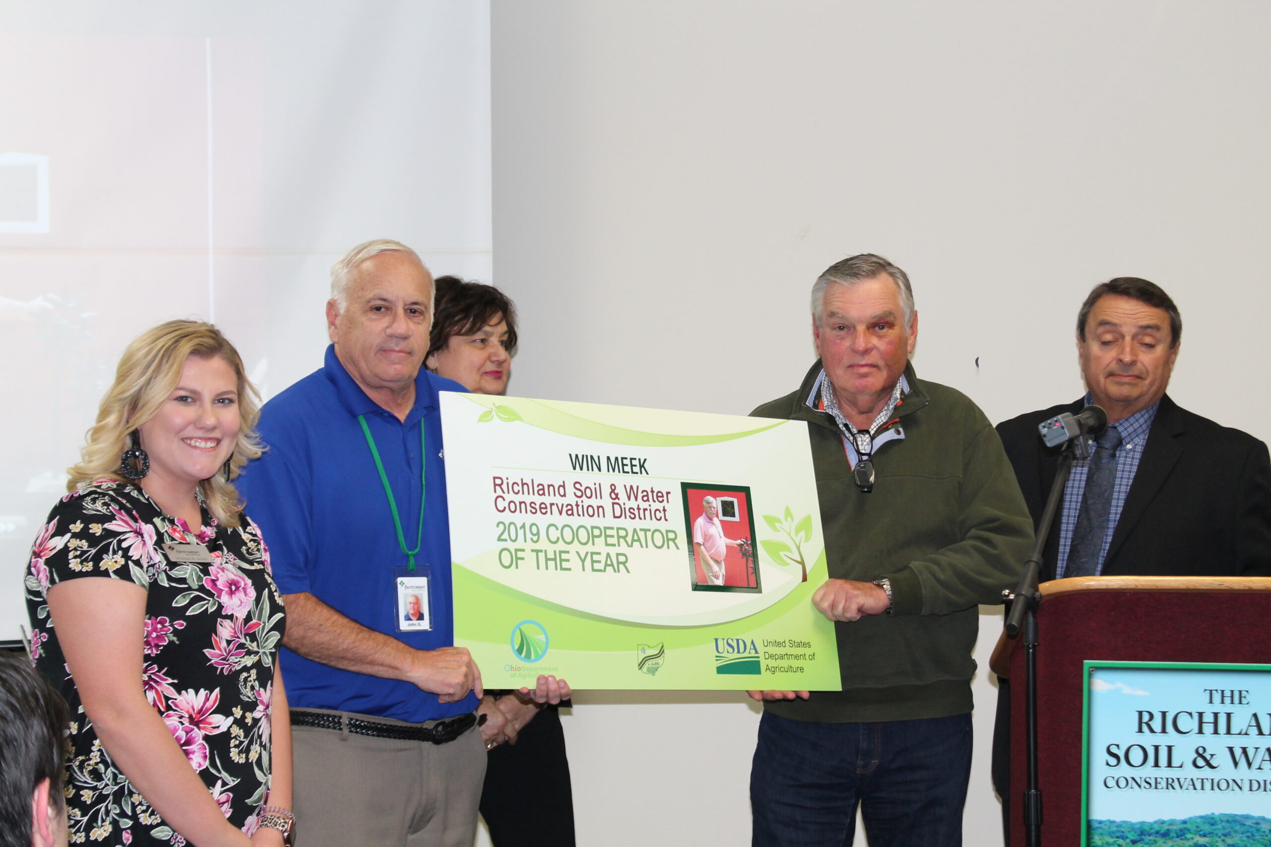 Annual Celebration Conservationist of Year Meek, Win with Farm Credit and Cooke, Fred Supervisor