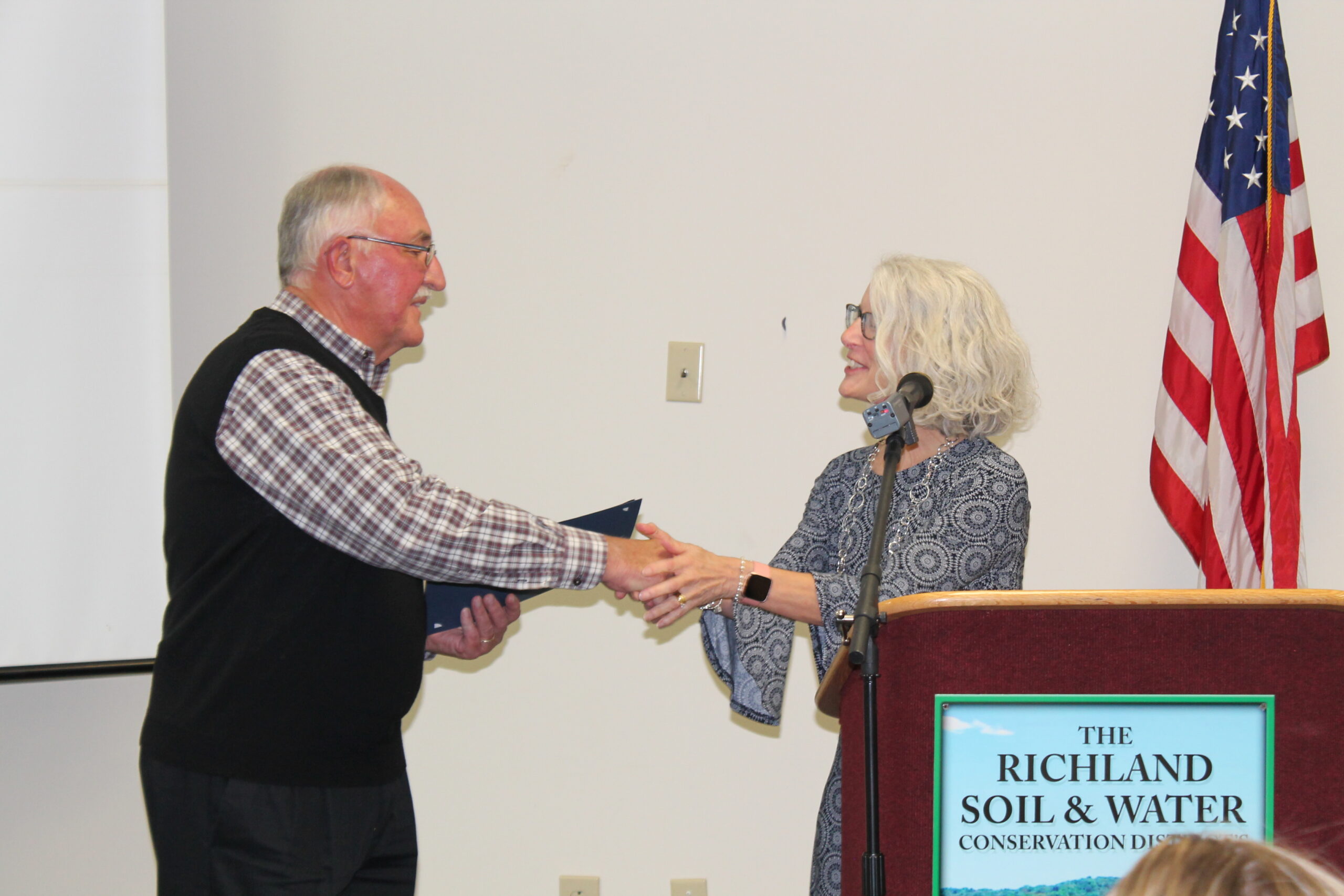 Annual Celebration Volunteer of the Year Meinzer, Mark with Sutter, Theresa Richland SWCD