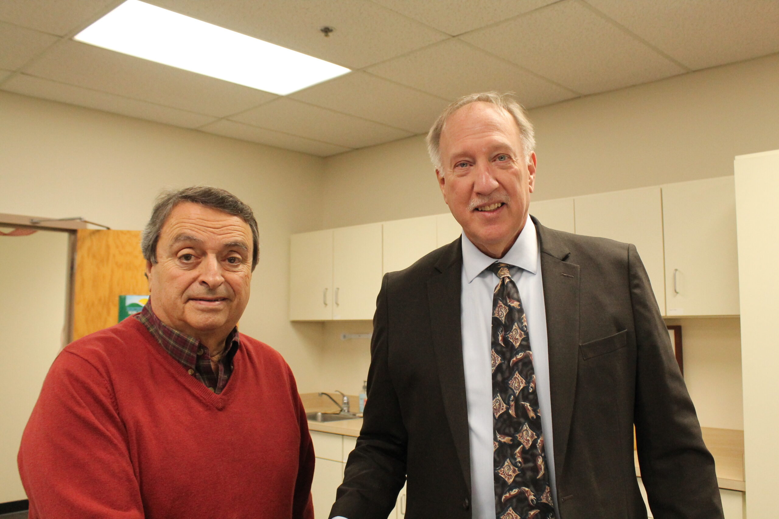 L to R Cooke, Fred; Commissioner Cliff Mears
