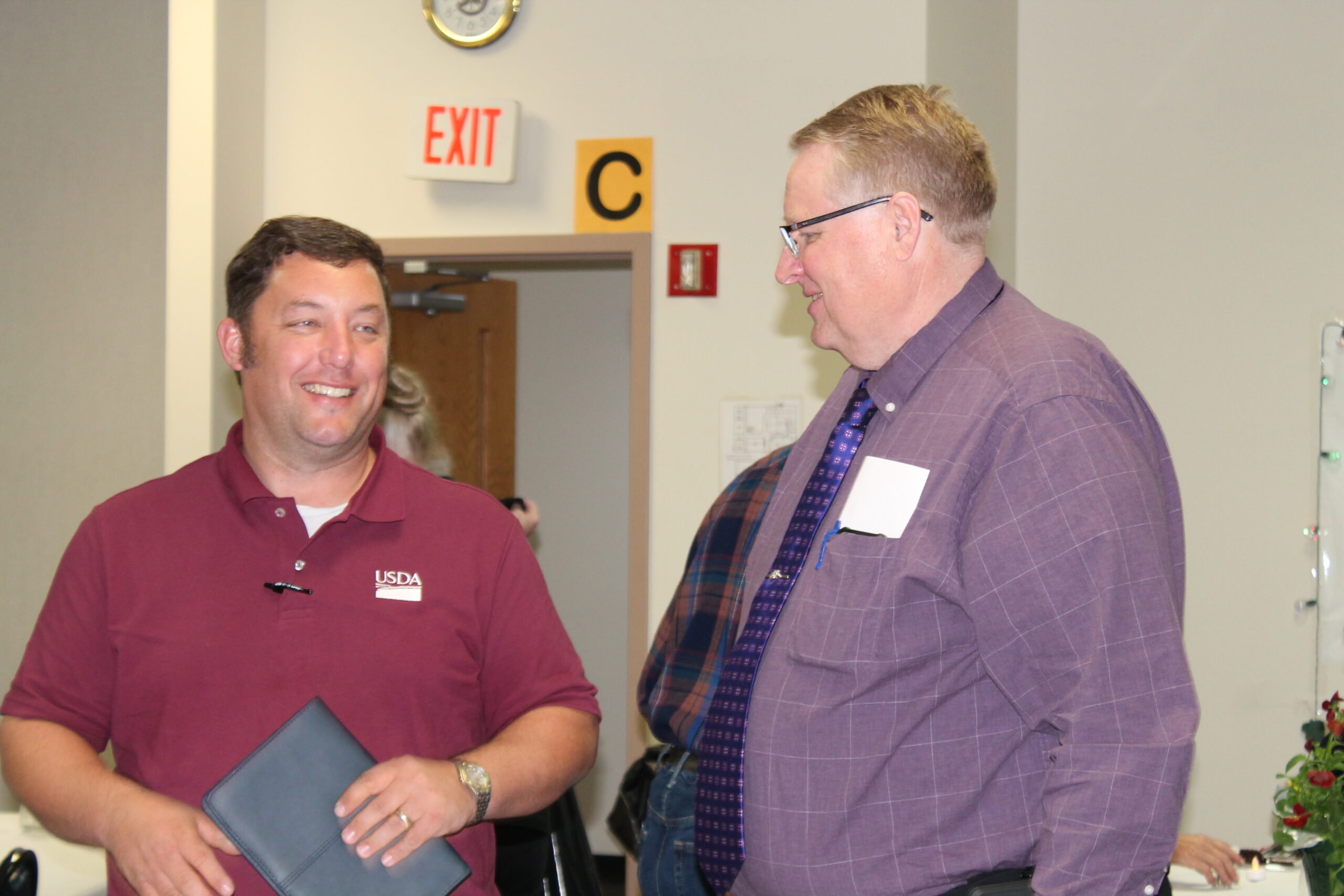 L to R Ruhl, Jason NRCS and Hudson, Clark ODA Area 2 Program Specialist