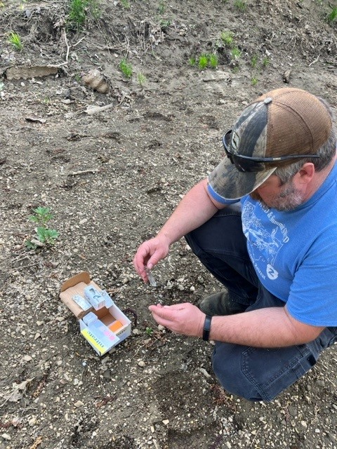 Matt SWCD Technician testing for nitrates