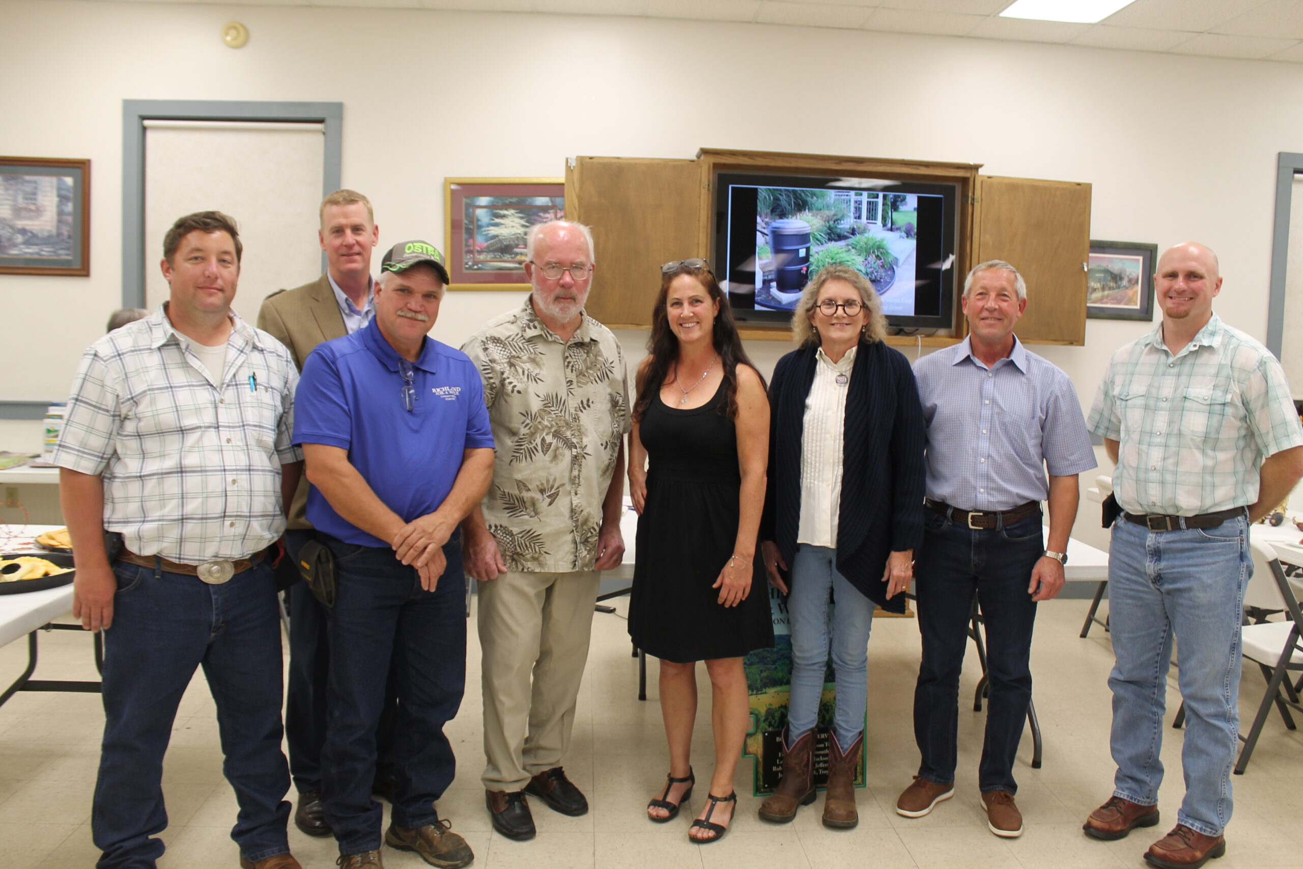 USDA-NRCS, Holmes, Tom of ODA with Board and Thomas, Erica Richland SWCD