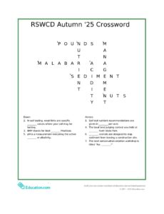 Autumn 25 Answers Crossword