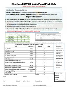 2026 Spring Fish Sale Order Form