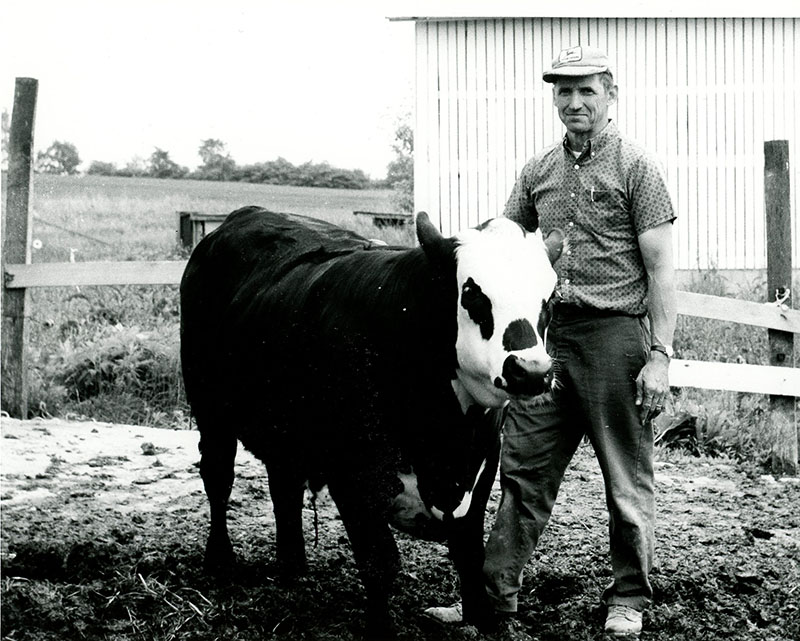 Ivan Ulmer with cow
Photo ID# A293