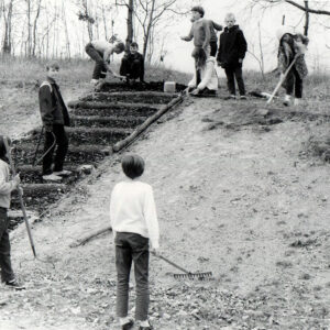 01_24_1966_6th_grade_students_working_at_wood_chip_erosion_control_step_walkway_website-2203